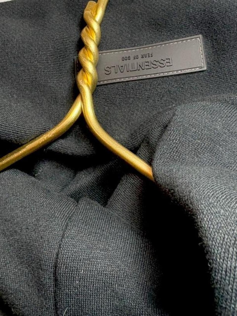 Fear of God Essentials NWT Black Pullover Hoodie + Velvet Logo - Picture 4 of 8